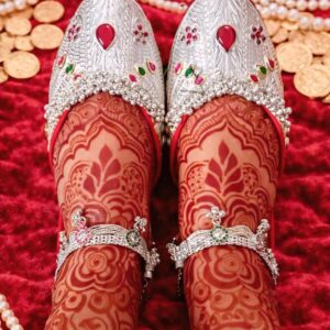 maharaja mor silver handcrafted peacock mojris