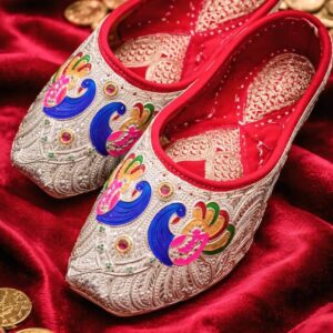 maharaja mor silver handcrafted peacock mojris