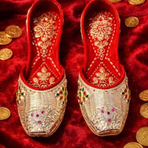 noorcrest silver textured classic wedding mojris