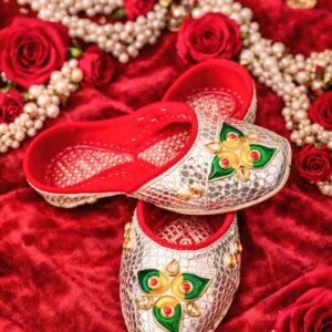 noorcrest silver textured classic wedding mojris