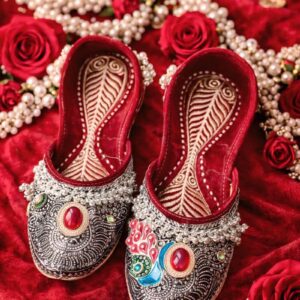 noorcrest silver textured classic wedding mojris