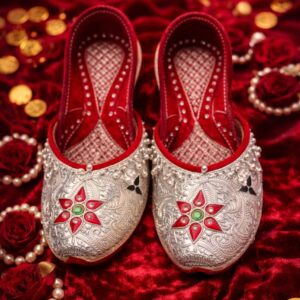 noor e chand pearl crown navratna silver wedding mojris