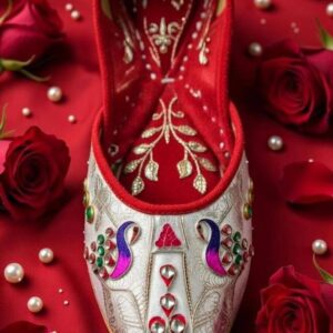 silver leaf pattern crystal strap ethnic sandals